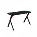 MUVIP MV0342 MESA GAMING PRO1200 FIBRA CARBONO LUZ RGB