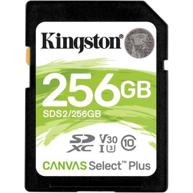 KINGSTON Tarjeta Memoria SD 256Gb 100Mb/s Canvas Select Plus