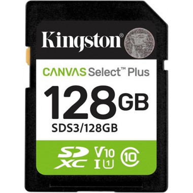 KINGSTON Tarjeta De Memoria SD 128Gb 150Mb/S CANVAS SELECT PLUS