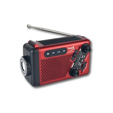 SAMI Radio Emergencia Dinamo Solar y Recargable 4 Bandas/Linterna RS-11856