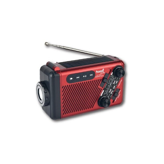 SAMI Radio Emergencia Dinamo Solar y Recargable 4 Bandas/Linterna RS-11856