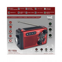 SAMI Radio Emergencia Dinamo Solar y Recargable 4 Bandas/Linterna RS-11856