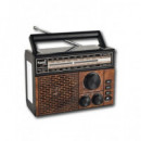 SAMI Radio Vintage Solar y Recargable 3 Bandas RS-11859