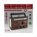 SAMI Radio Vintage Solar y Recargable 3 Bandas RS-11859