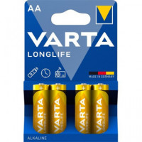 VARTA Pack 4 Pilas Alcalinas AA Longlife