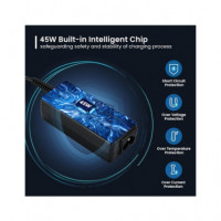 EWENT Cargador Universal Portatil Automatico 45W Con 8 Clavijas EW3963