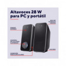 TRUST Altavoces PC 14W ARYS Por Usb Negro