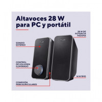 TRUST Altavoces PC 14W ARYS Por Usb Negro