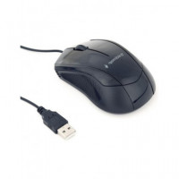 GEMBIRD Raton Optico Con Cable usb Negro MUS-3B-02