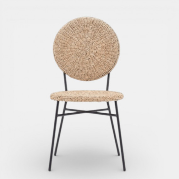 Silla de Jardín Solara sin Brazos de Exterior Trenzada Wicker Color Natural Apilable Essentials®  ESSENTIALS
