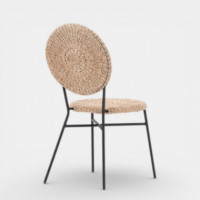 Silla de Jardín Solara sin Brazos de Exterior Trenzada Wicker Color Natural Apilable Essentials®  ESSENTIALS