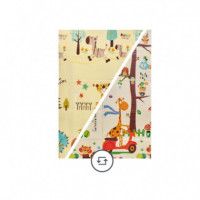 Alfombra de Juegos Reversible Trendy 8908 Zebra/jirafa 180×120 Cm. MS
