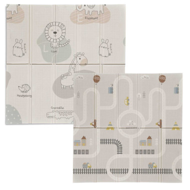Alfombra de Juegos Reversible Trendy 8917 Animal Gris 120&times;120 Cm. MS