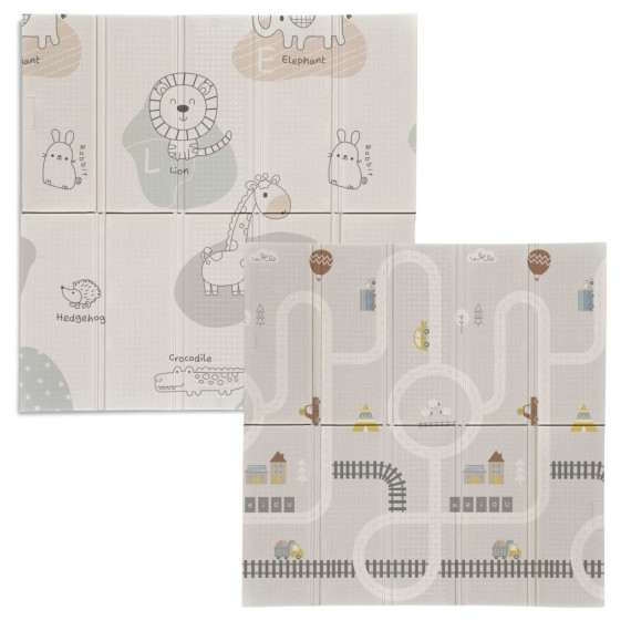 Alfombra de Juegos Reversible Trendy 8917 Animal Gris 120×120 Cm. MS