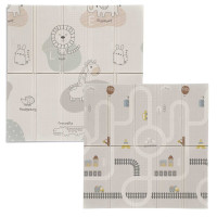 Alfombra de Juegos Reversible Trendy 8917 Animal Gris 120×120 Cm. MS