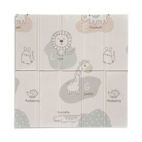 Alfombra de Juegos Reversible Trendy 8917 Animal Gris 120×120 Cm. MS