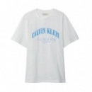 Camiseta con logo NYC bordado