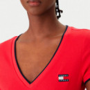 Camiseta Slim con Cuello en V  TOMMY HILFIGER