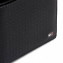 Cartera de piel con logo en relieve