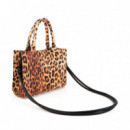Bolso Mini Shopper Tejido Leopardo  LOLA CASADEMUNT