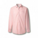 Camisa teñida en prenda fit regular