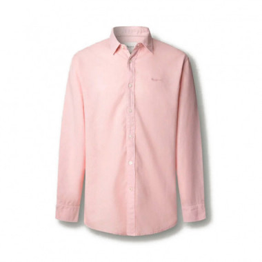 Camisa te&ntilde;ida en prenda fit regular