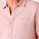 Camisa teñida en prenda fit regular