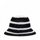 Sombrero bucket a rayas de punto