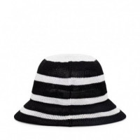 Sombrero bucket a rayas de punto