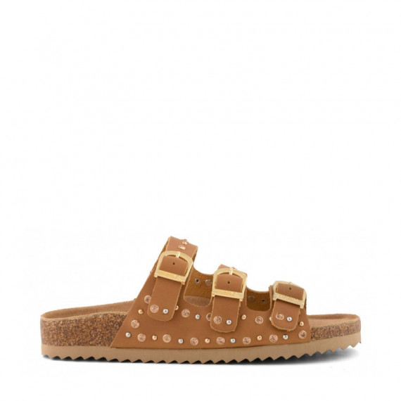 Sandalia Slofi de Nobuk con Pedrería  COLORS OF CALIFORNIA