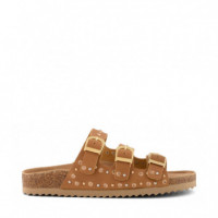 Sandalia Slofi de Nobuk con Pedrería  COLORS OF CALIFORNIA