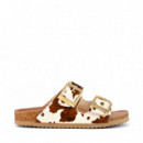 Sandalia Slofi de Piel Efecto Poni  COLORS OF CALIFORNIA