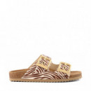 Sandalia Slofi de Piel Efecto Poni  COLORS OF CALIFORNIA