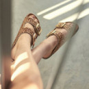 Sandalia Slofi de Piel Efecto Poni  COLORS OF CALIFORNIA