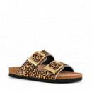 Sandalia Slofi de Piel Efecto Poni  COLORS OF CALIFORNIA