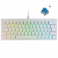 MARS GAMING TECLADO ALAMBRICO MECANICO MKMINIPRO SWITCH AZUL/ BLANCO USB