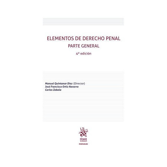 Elementos de Derecho Penal Parte General 4� Edicion   2024