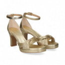 Sandalia Mil Tiras Anudadas Platino  UNISA