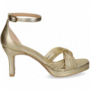 Sandalia Mil Tiras Anudadas Platino  UNISA