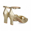 Sandalia Mil Tiras Anudadas Platino  UNISA