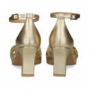 Sandalia Mil Tiras Anudadas Platino  UNISA