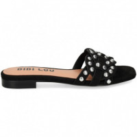 Pala Entrelazada+tachas Negro  BIBI LOU