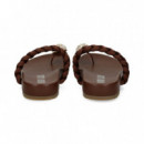 ESCLAVA TRENZA+ANILLO MARRON