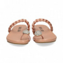 ESCLAVA TRENZA+ANILLO ROSA