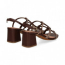 Sandalia Tiras Unidas Strass+marron  BIBI LOU