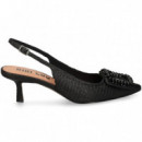 SIN TALON APLIQUE RAFIA NEGRO