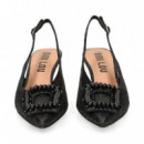 SIN TALON APLIQUE RAFIA NEGRO