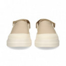 ZUECO TIRA ATRAS GOMA+ANVAS BEIGE