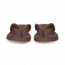 FLIP FLOP PIEL MARRON