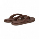 FLIP FLOP PIEL MARRON